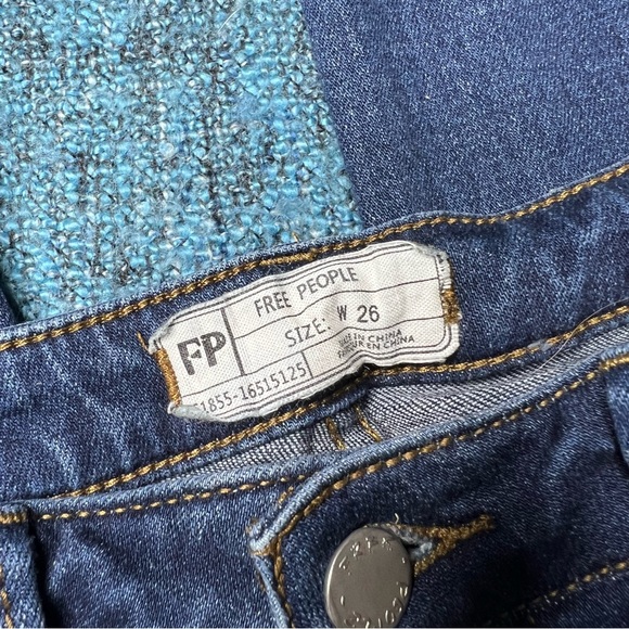 Free People Peyton High Rise Skinny Jeans Hidden Button Fly - Picture 4 of 7